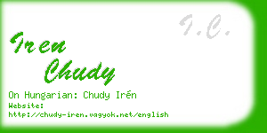 iren chudy business card